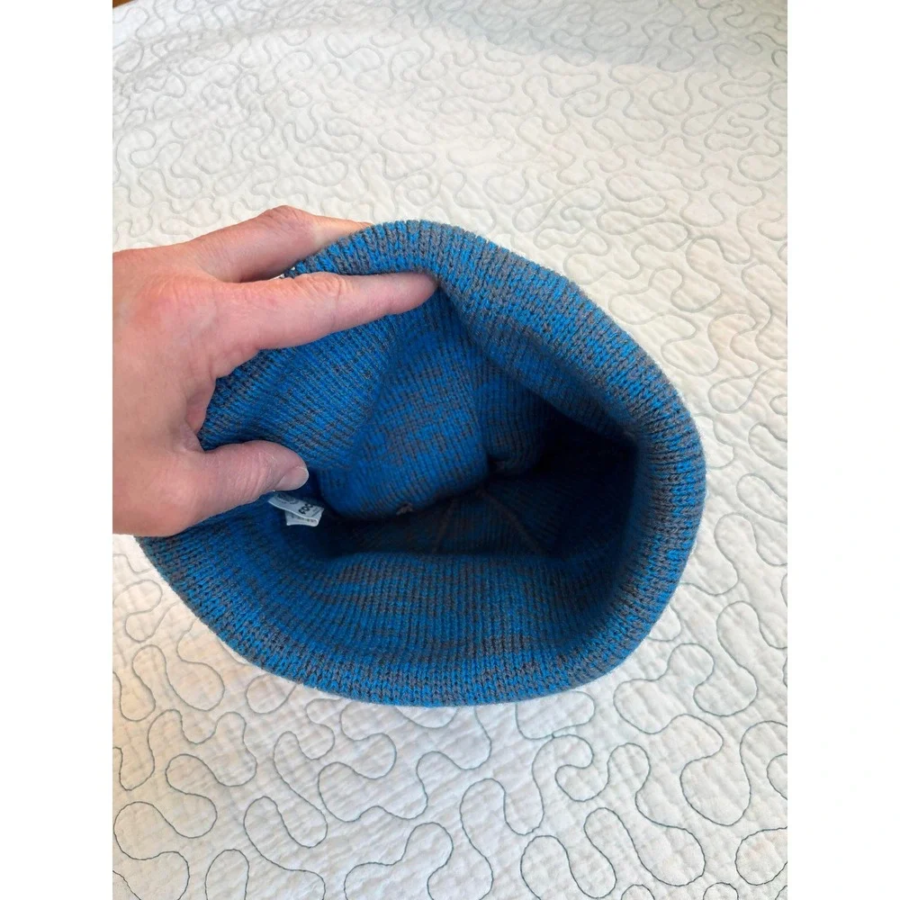 Detroit Lions Beanie‎ NFL Knit Hat Blue Grey Cuffed Embroidered Logo Men's OSFM